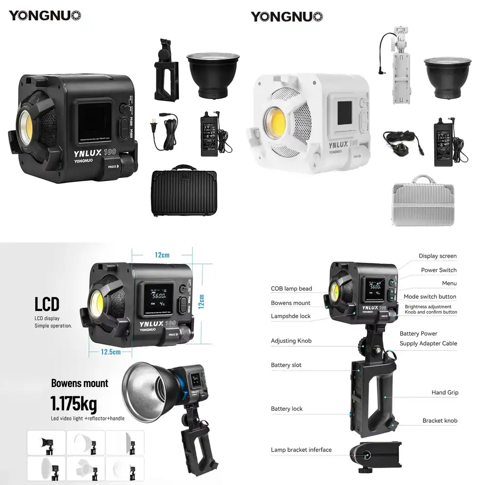 Photography Videos Free - YONGNUO YNLUX100 100W 3200K-5600K Компактный ручной